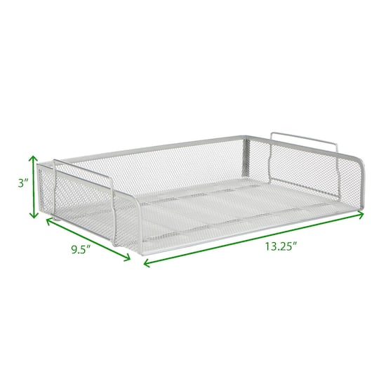 Mind Reader Stackable Metal Mesh Tray & Desk Document Organizer Set
